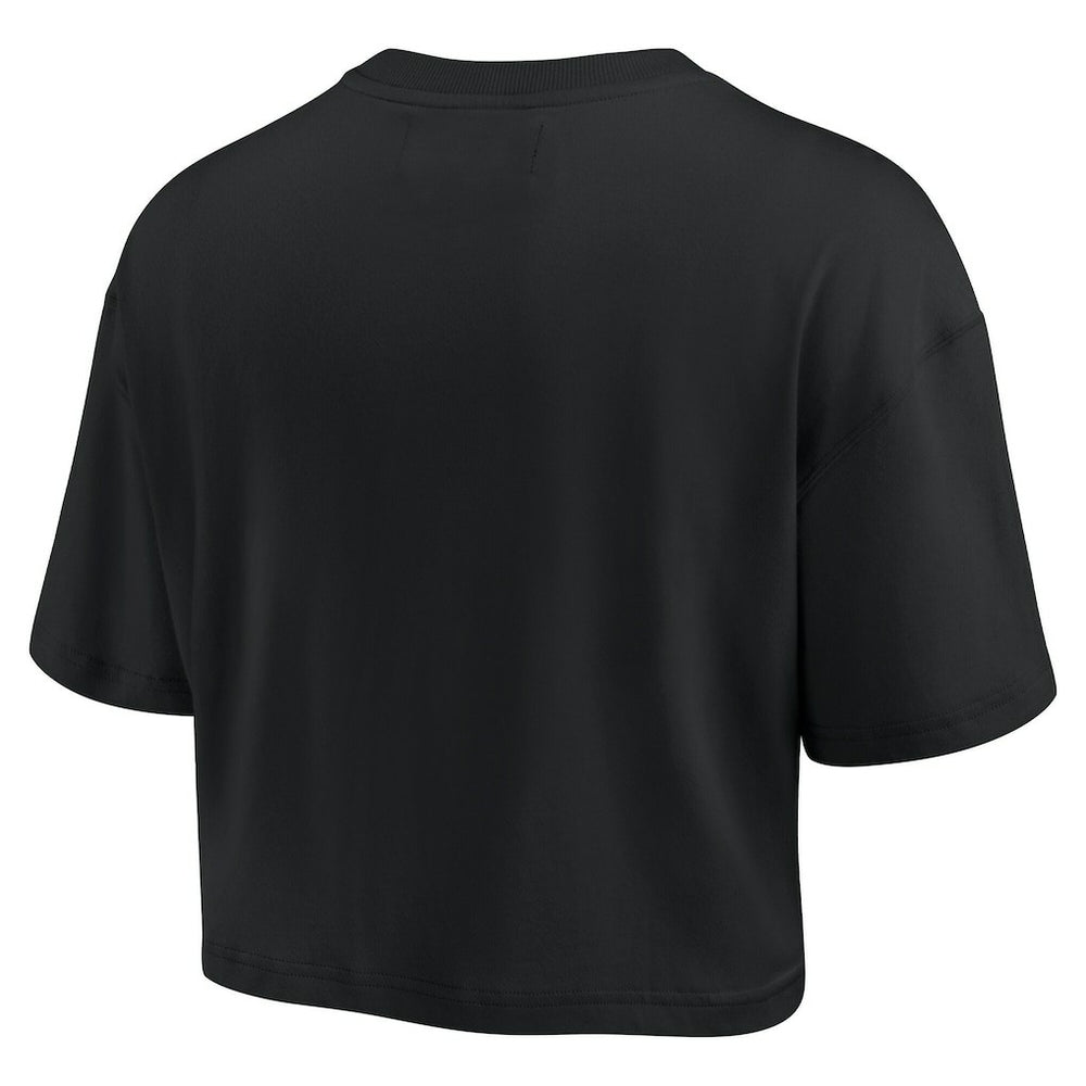 Golden State Warriors Women's Elements Super Soft Boxy Cropped T-Shirt for sale Black | Fanatics outlet