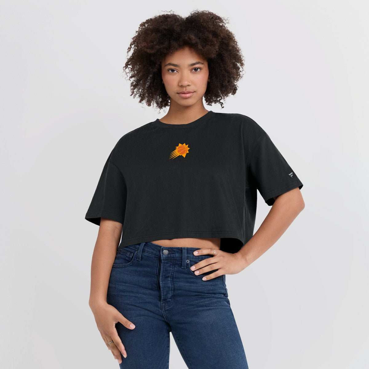 Phoenix Suns Women's Elements Super Soft Boxy Cropped T-Shirt Black | Fanatics discount