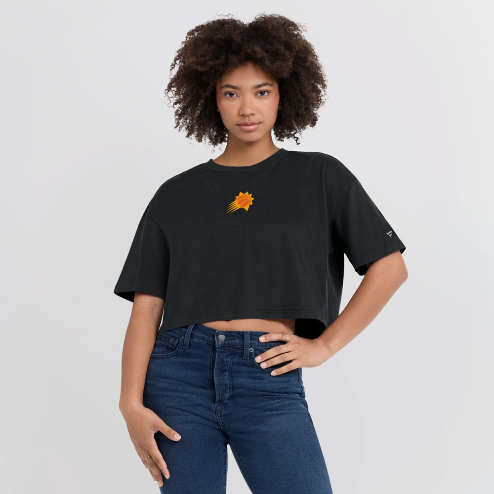 Phoenix Suns Women's Elements Super Soft Boxy Cropped T-Shirt Black | Fanatics discount