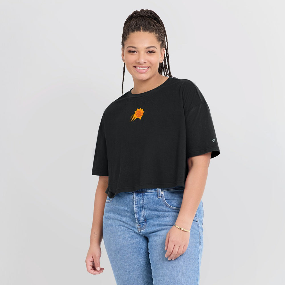 Phoenix Suns Women's Elements Super Soft Boxy Cropped T-Shirt Black | Fanatics discount