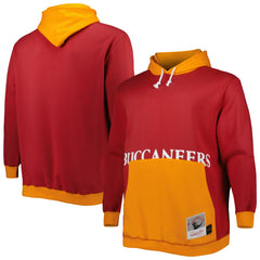 Mitchell & Ness Tampa Bay Buccaneers Big & Tall Big Face Pullover Hoodie Red/Orange