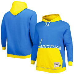 Mitchell & Ness Los Angeles Chargers Big & Tall Big Face Pullover Hoodie Powder Blue/Gold