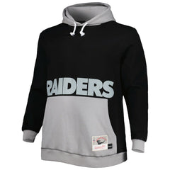 Mitchell & Ness Las Vegas Raiders Big & Tall Big Face Pullover Hoodie Black/Silver