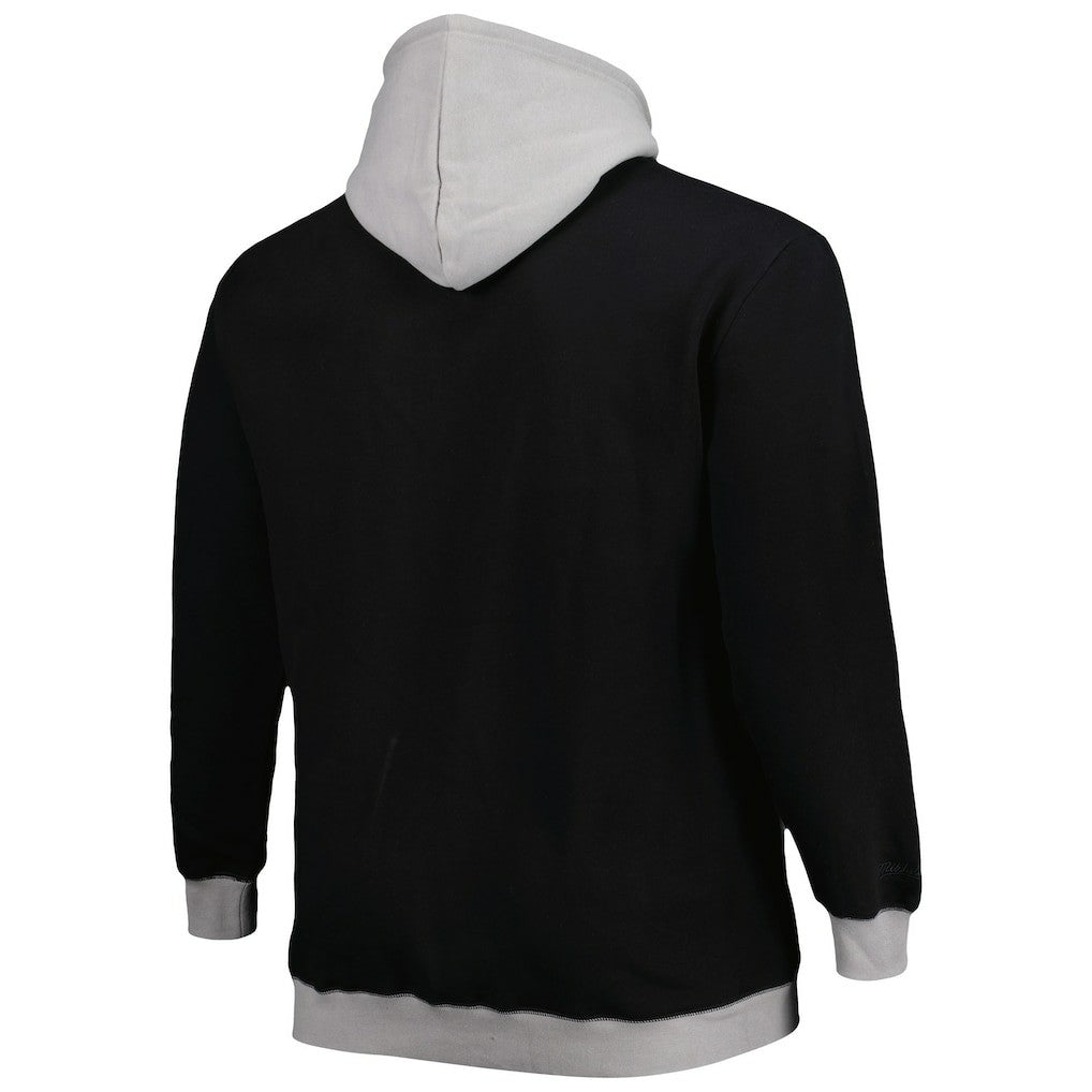 Mitchell & Ness Las Vegas Raiders Big & Tall Big Face Pullover Hoodie Black/Silver