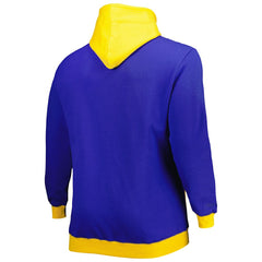 Mitchell & Ness Los Angeles Rams Big & Tall Big Face Pullover Hoodie Royal/Gold