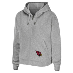 Arizona Cardinals WEAR by Erin Andrews Women's Team Full-Zip Hoodie Heathered Gray