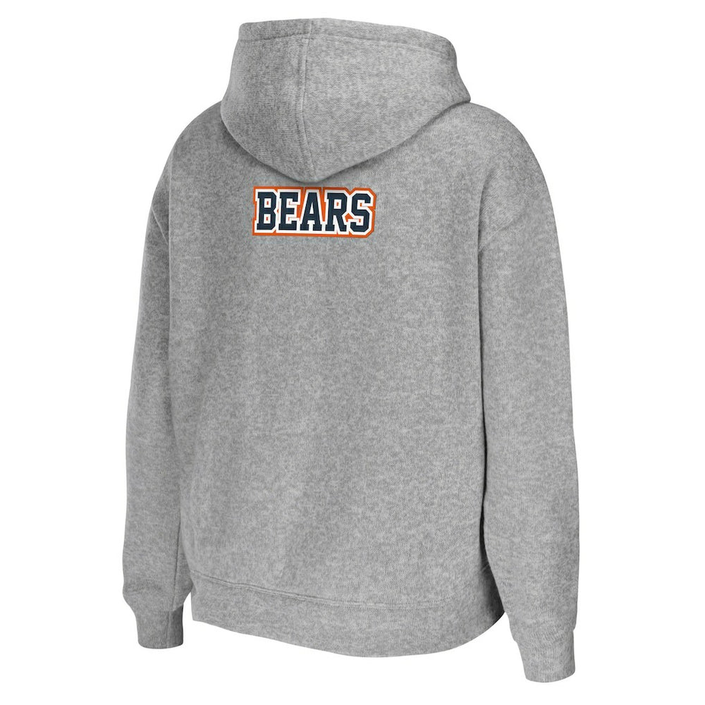 Chicago Bears WEAR by Erin Andrews Women's Team Full-Zip Hoodie Heathered Gray