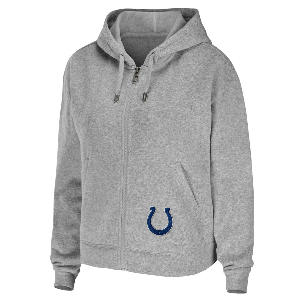 Indianapolis Colts WEAR by Erin Andrews Women's Team Full-Zip Hoodie Heathered Gray