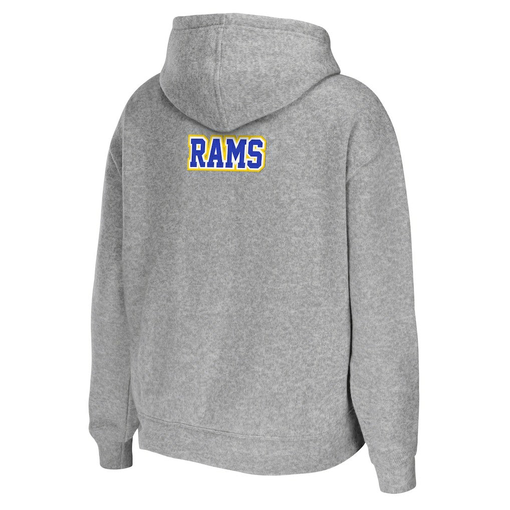 Los Angeles Rams WEAR by Erin Andrews Women's Team Full-Zip Hoodie Heathered Gray