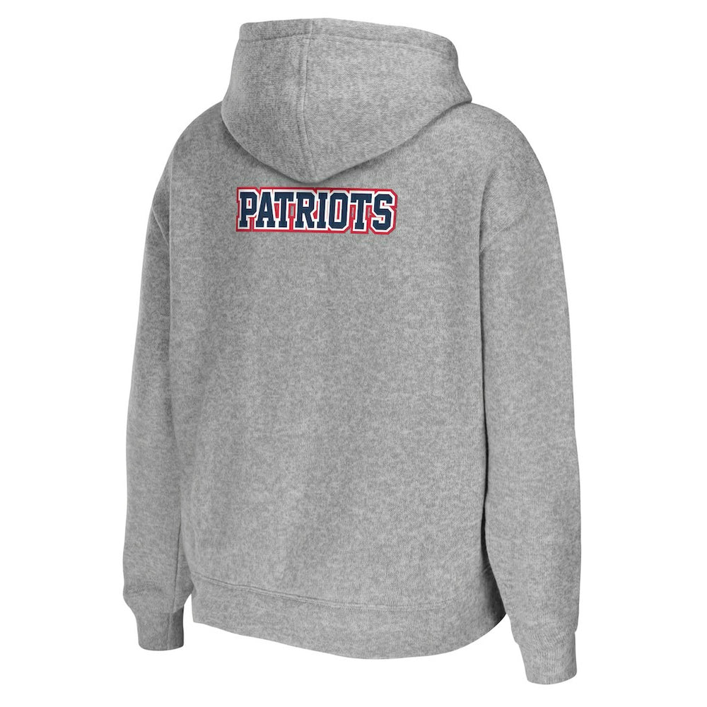 New England Patriots WEAR by Erin Andrews Women's Team Full-Zip Hoodie Heathered Gray