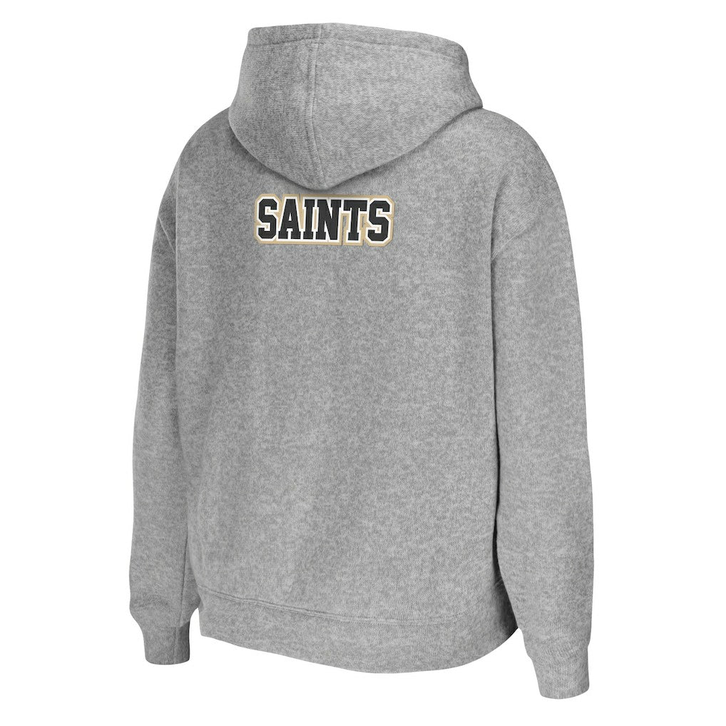 New Orleans Saints WEAR by Erin Andrews Women's Team Full-Zip Hoodie Heathered Gray