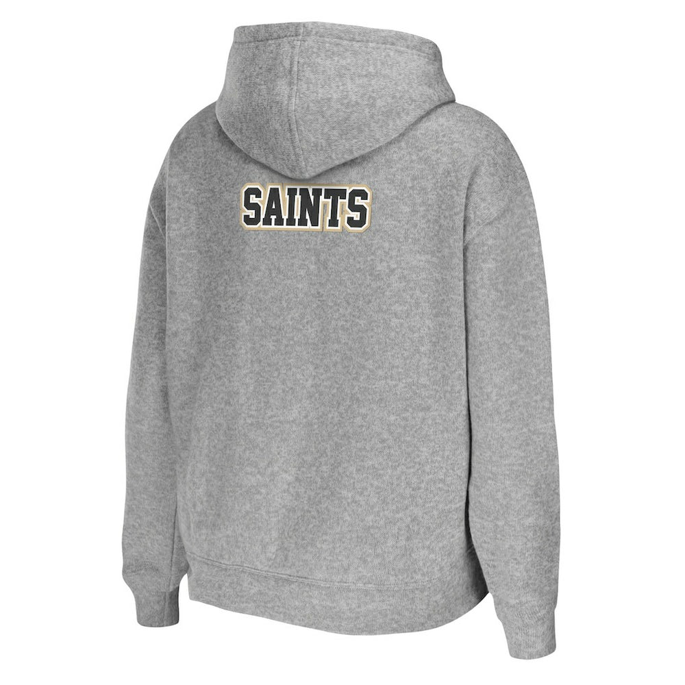 New Orleans Saints WEAR by Erin Andrews Women's Team Full-Zip Hoodie Heathered Gray