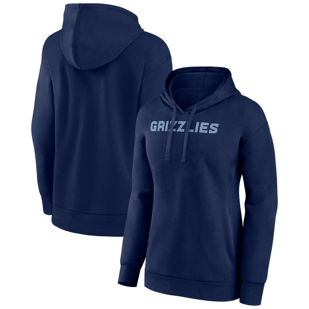 Memphis Grizzlies Women's Wordmark Alt Pullover Hoodie Navy