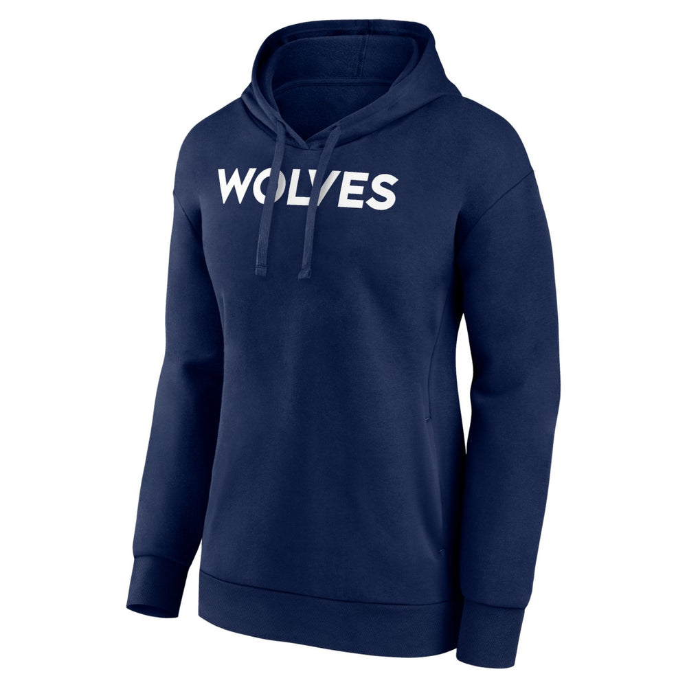 Minnesota Timberwolves Women's Wordmark Alt Pullover Hoodie Navy