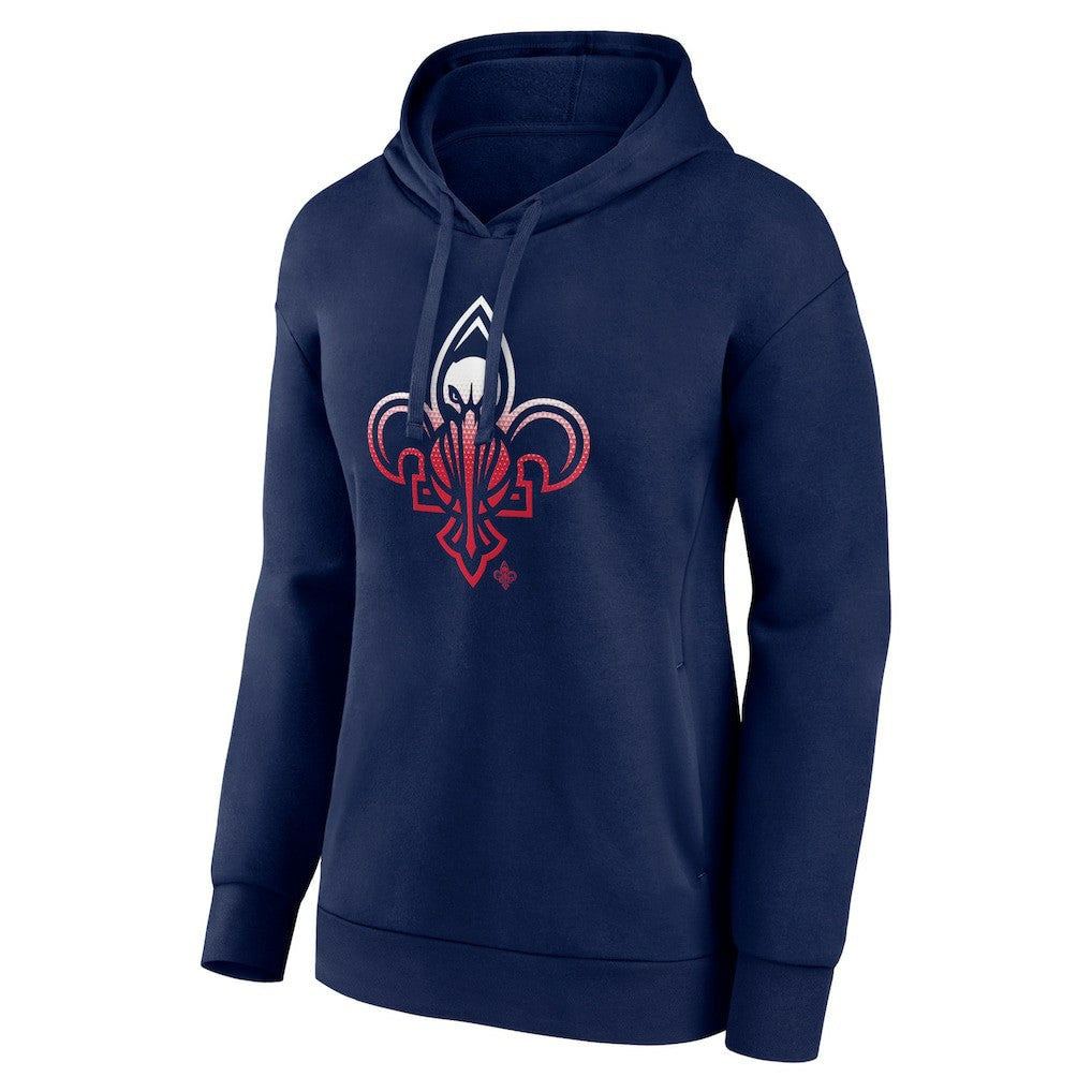New Orleans Pelicans Women's Gradient Logo Pullover Hoodie Navy