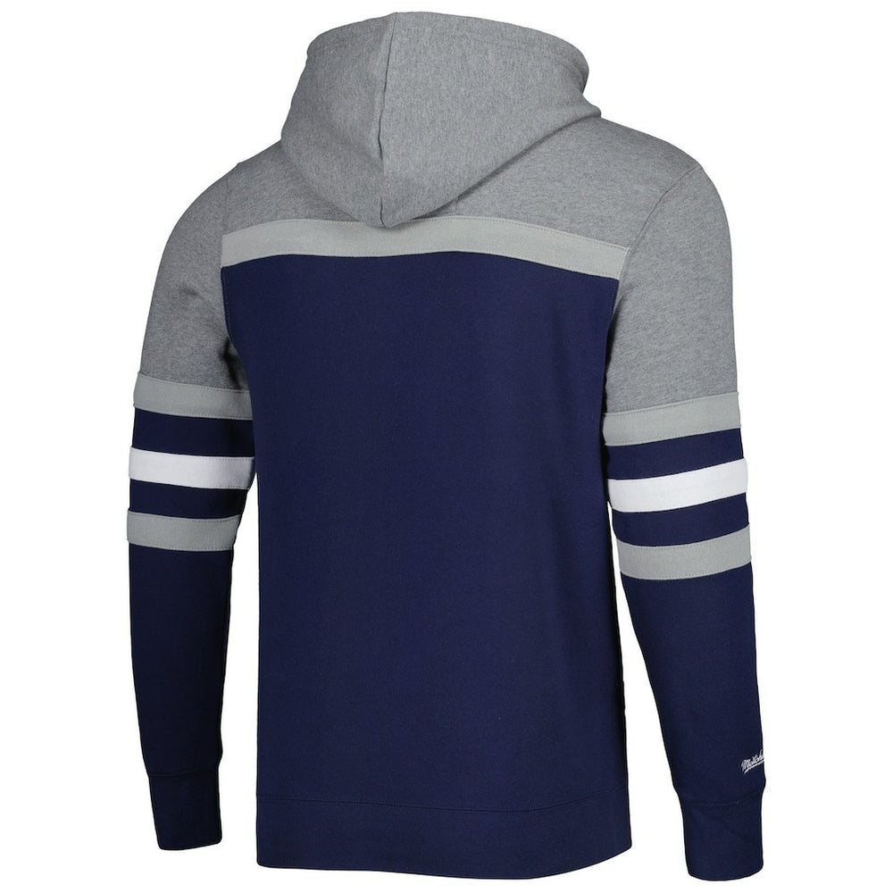 Mitchell & Ness Dallas Cowboys Head Coach Pullover Hoodie Navy/Heathered Gray