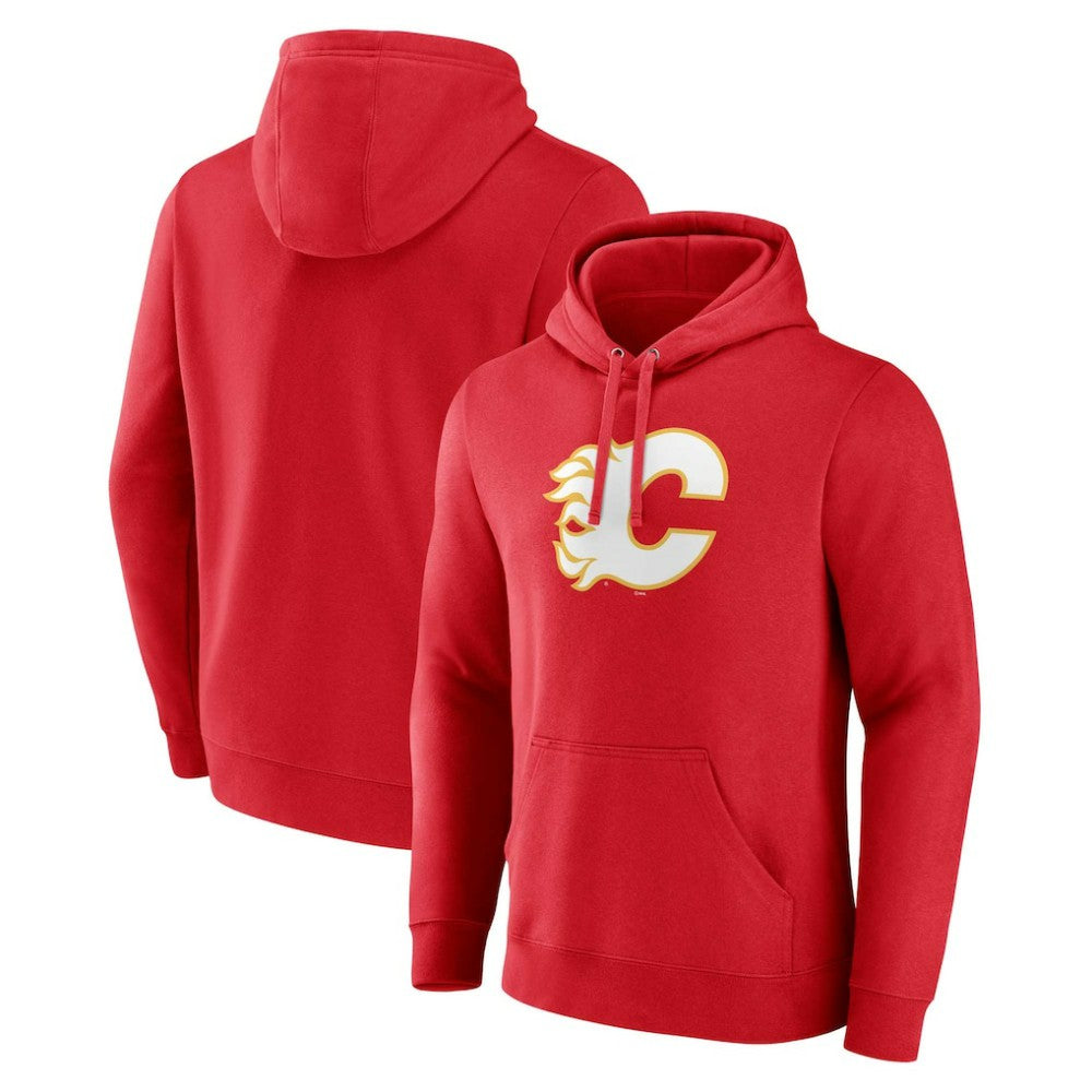 Calgary Flames Fanatics Primary Team Logo Pullover Hoodie - Red - NHL 5133128