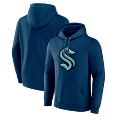 Seattle Kraken Fanatics Primary Logo Pullover Hoodie - Deep Sea Blue - NHL 5133180
