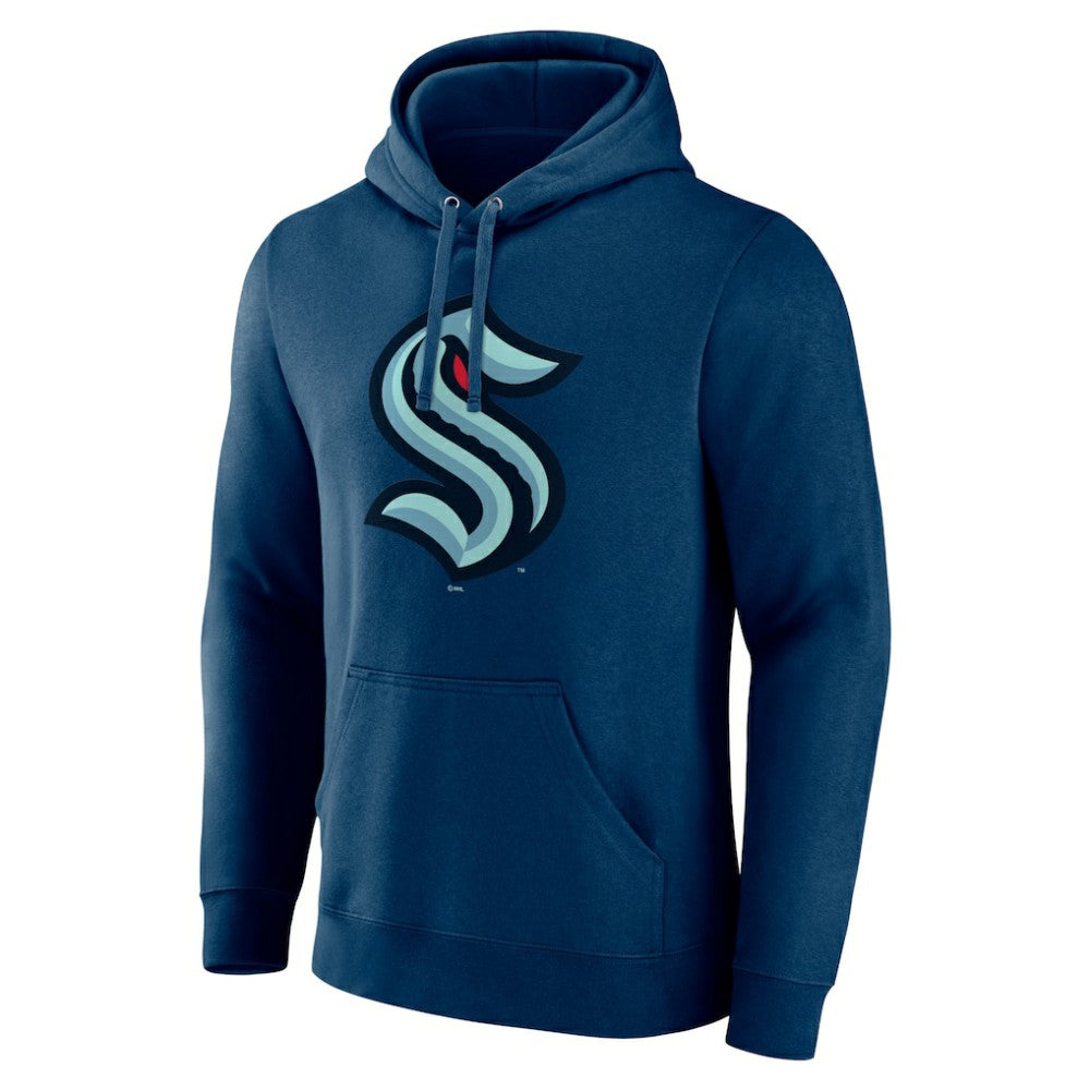 Seattle Kraken Fanatics Primary Logo Pullover Hoodie - Deep Sea Blue - NHL 5133180