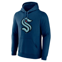 Seattle Kraken Fanatics Primary Logo Pullover Hoodie - Deep Sea Blue - NHL 5133180