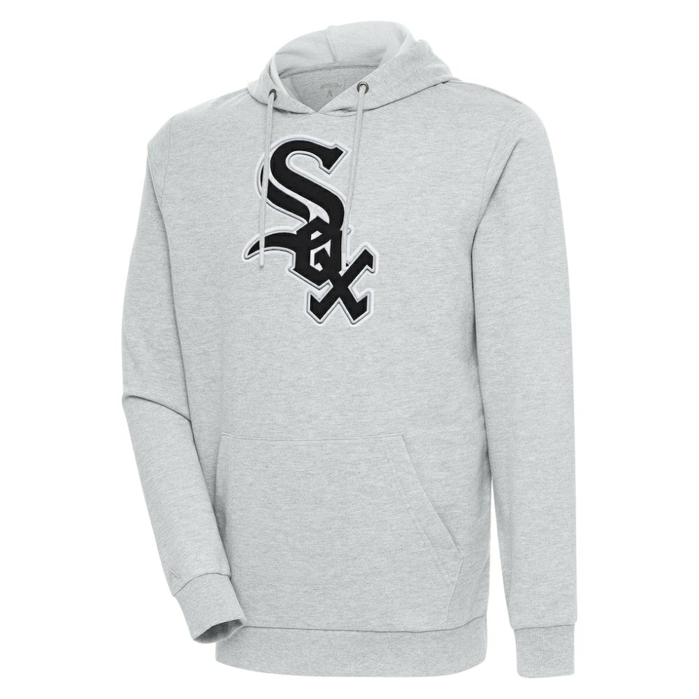 Chicago White Sox Antigua Action Pullover Hoodie - Heather Gray - MLB Lifestyle