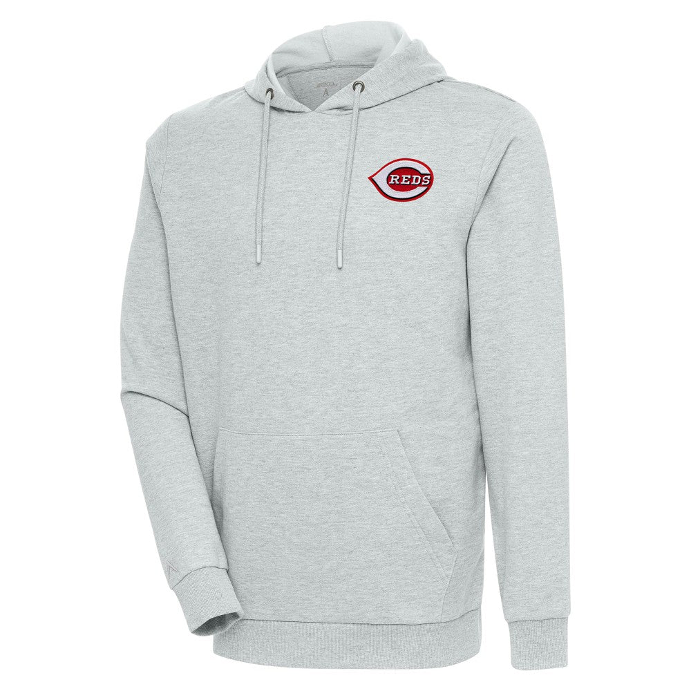 Cincinnati Reds Antigua Action Pullover Hoodie - Heather Gray - MLB Online