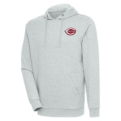 Cincinnati Reds Antigua Action Pullover Hoodie - Heather Gray - MLB Online
