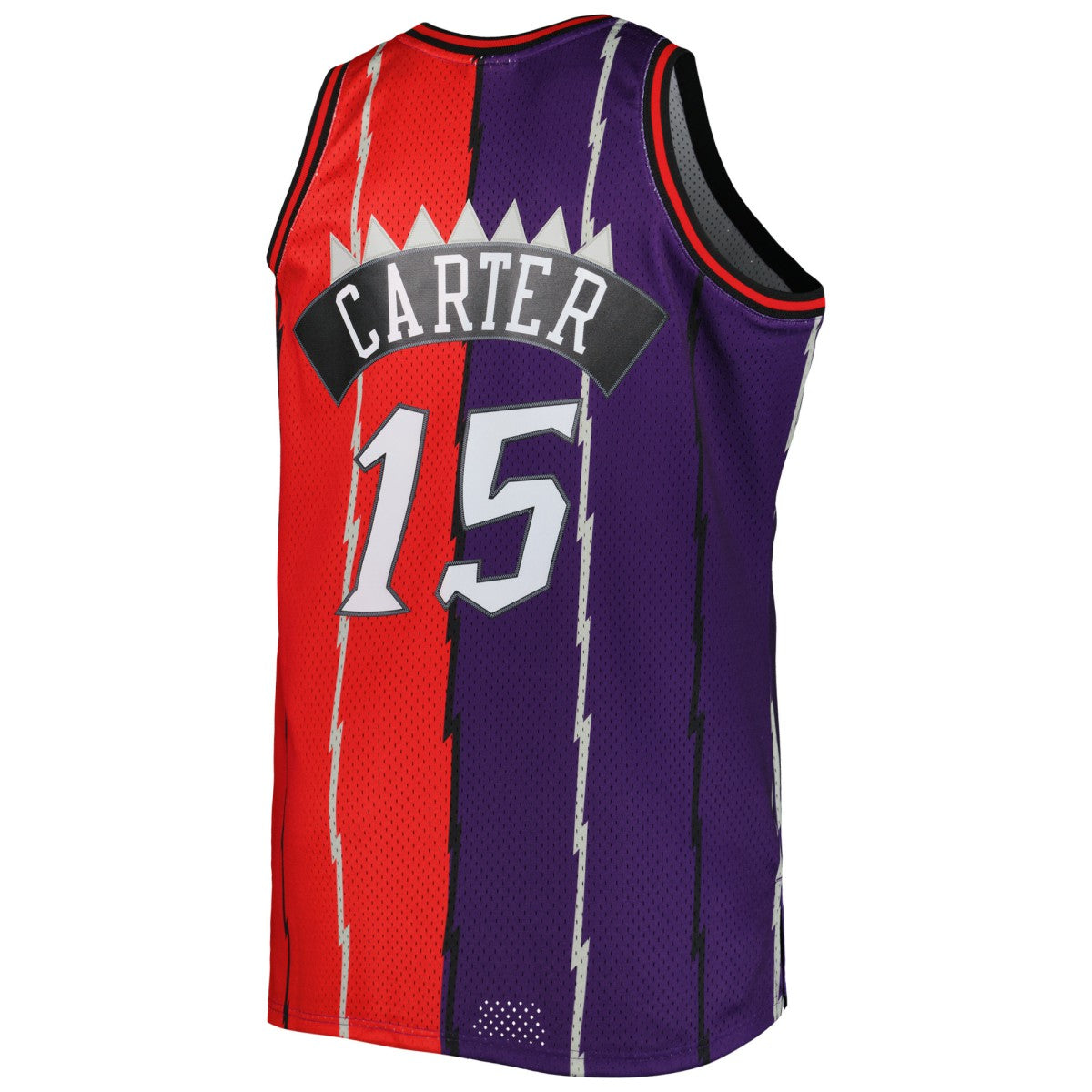 Vince Carter Toronto Raptors Big & Tall Hardwood Classics 1998/99 Split Swingman Jersey Purple/Red | Mitchell & Ness US