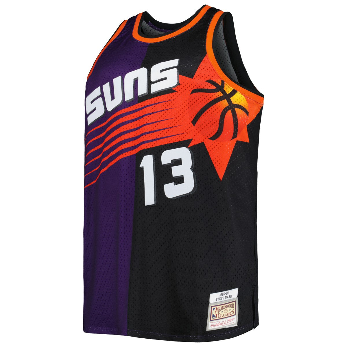 Steve Nash Phoenix Suns Big & Tall Hardwood Classics 1996/97 Split Swingman Jersey Purple/Black | Mitchell & Ness outlet