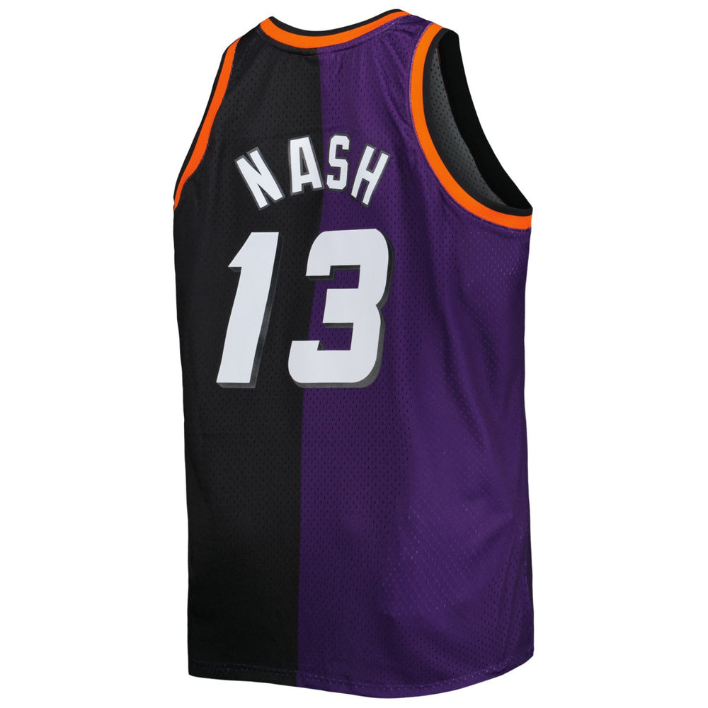 Steve Nash Phoenix Suns Big & Tall Hardwood Classics 1996/97 Split Swingman Jersey Purple/Black | Mitchell & Ness outlet