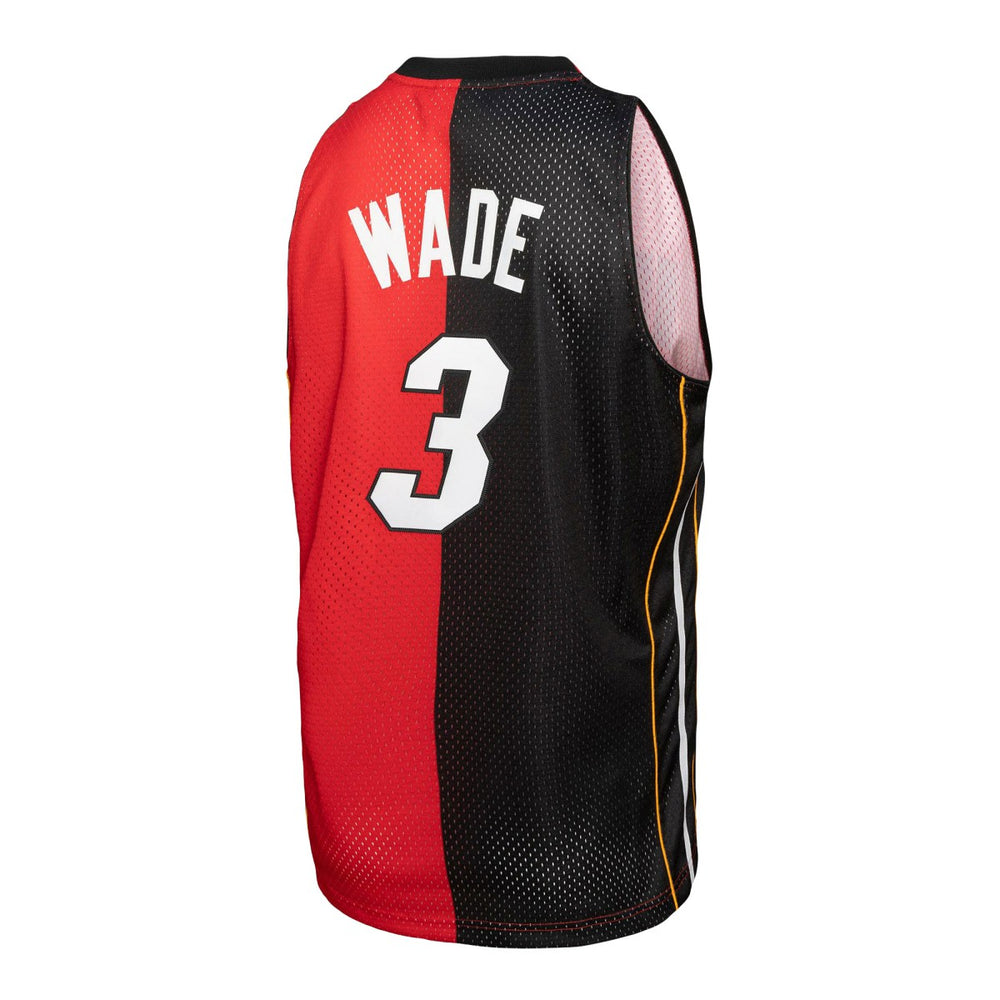 Dwyane Wade Miami Heat Big & Tall Hardwood Classics 2005/06 Split Swingman Jersey Black/Red | Mitchell & Ness online