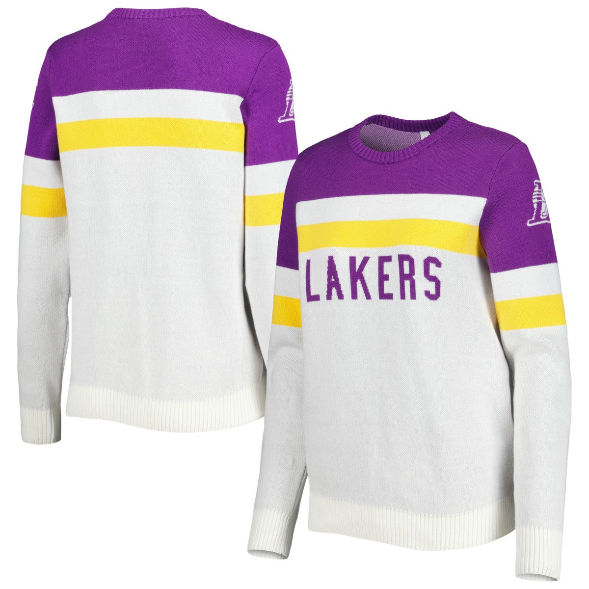 Los Angeles Lakers Lusso Women's Dominique Pullover Sweater Purple/Cream