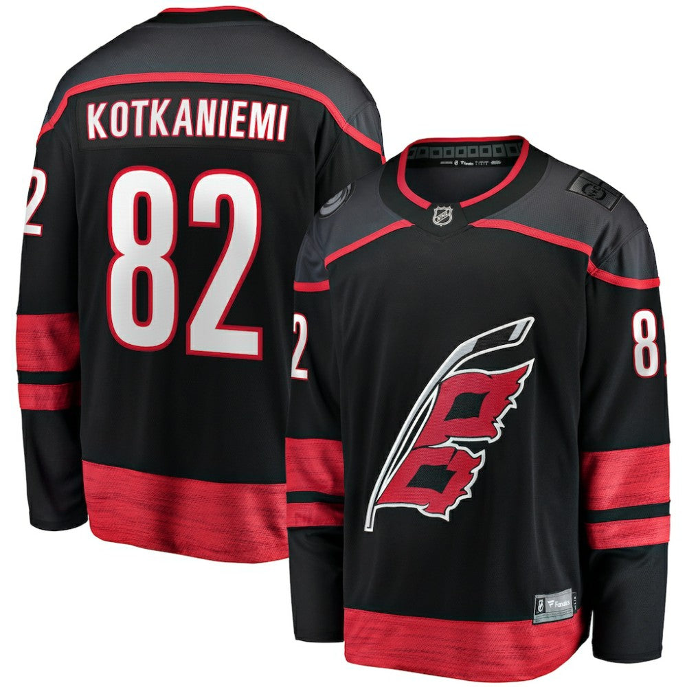Jesperi Kotkaniemi Carolina Hurricanes Fanatics Home Breakaway Player Jersey - Black - NHL 5135836