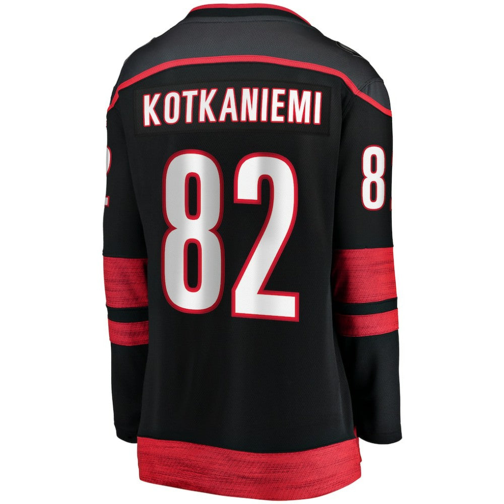 Jesperi Kotkaniemi Carolina Hurricanes Fanatics Women's Home Breakaway Player Jersey - Black - NHL 5135858
