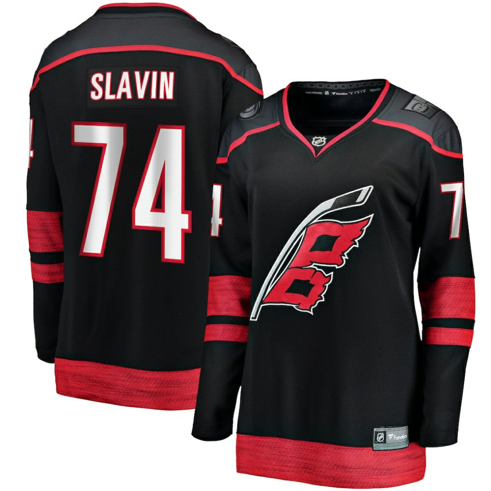 Jaccob Slavin Carolina Hurricanes Fanatics Women's Home Breakaway Player Jersey - Black - NHL 5135861