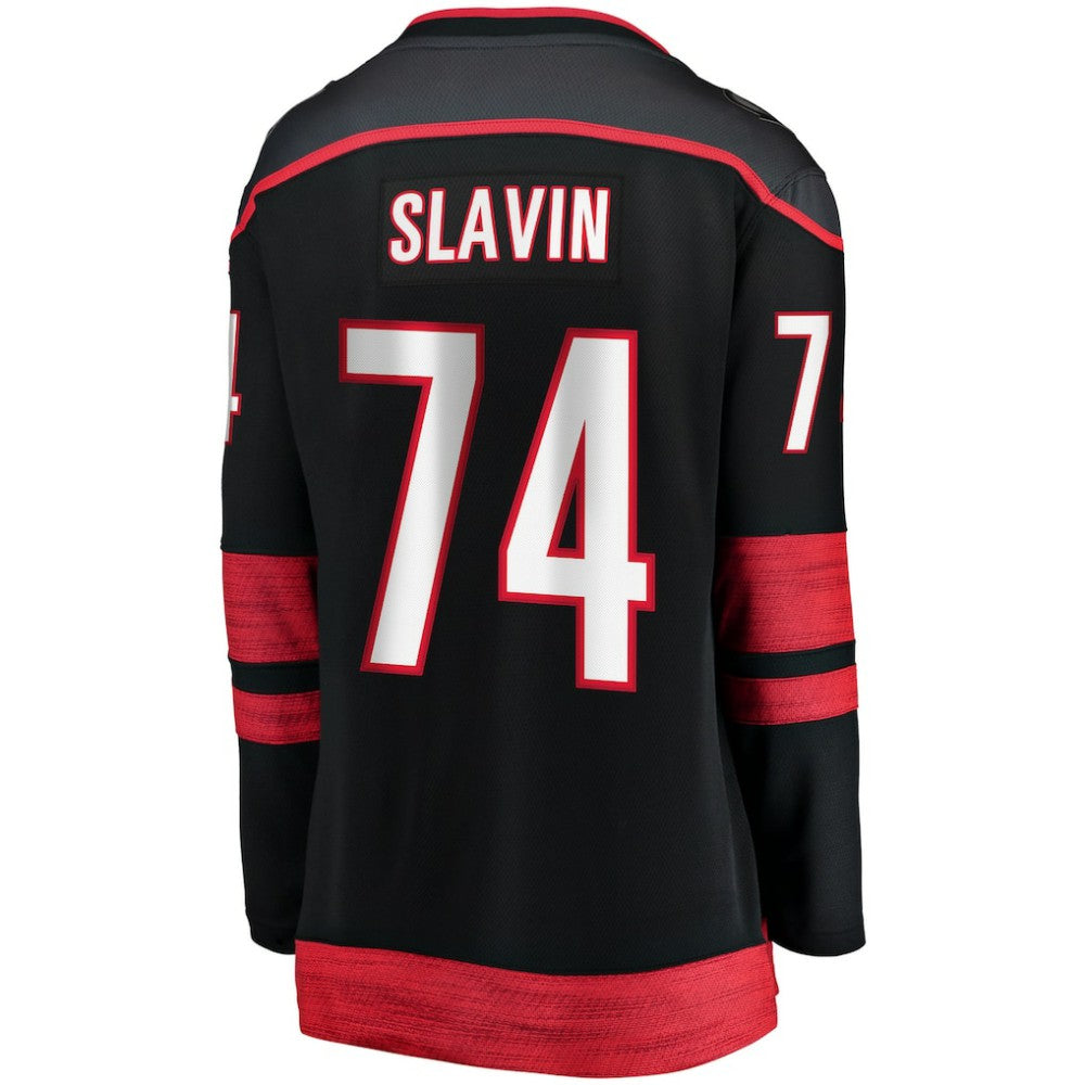 Jaccob Slavin Carolina Hurricanes Fanatics Women's Home Breakaway Player Jersey - Black - NHL 5135861