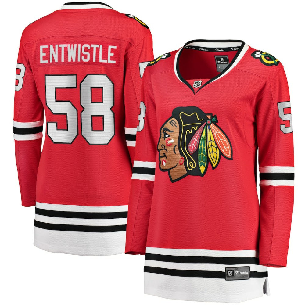 MacKenzie Entwistle Chicago Blackhawks Fanatics Women's Home Breakaway Player Jersey - Red - NHL 5135887