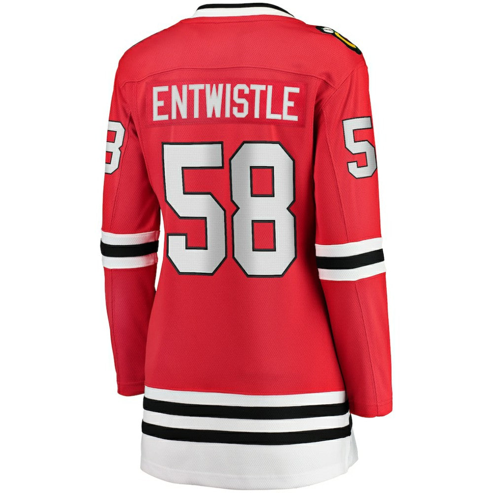 MacKenzie Entwistle Chicago Blackhawks Fanatics Women's Home Breakaway Player Jersey - Red - NHL 5135887