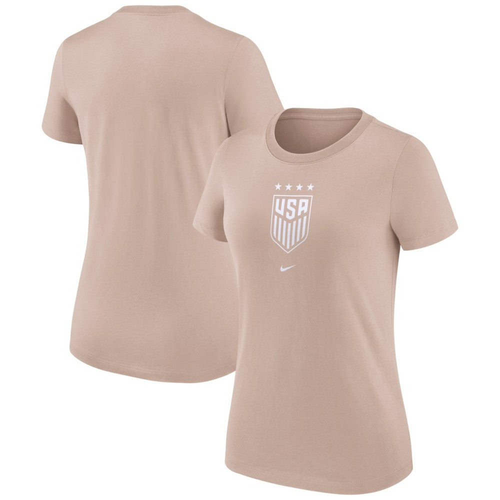USWNT Women's Crest T-Shirt Tan - Nike Discount