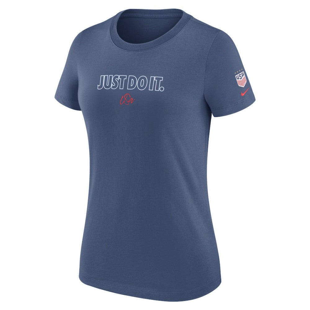 USWNT Women's Just Do It T-Shirt Blue - Nike Discount