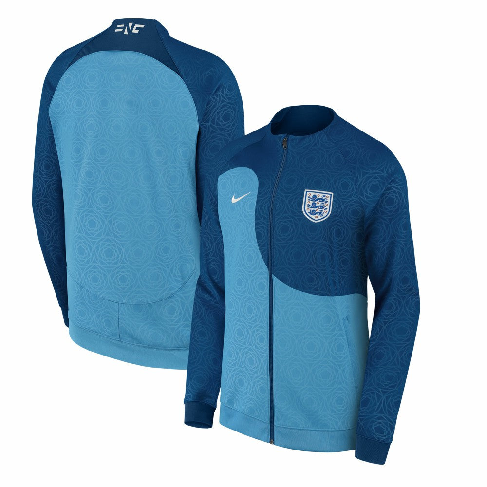 England Women's National Team Men's 2003 Academy Pro Anthem Raglan Performance Full-Zip Jacket Blue - Nike