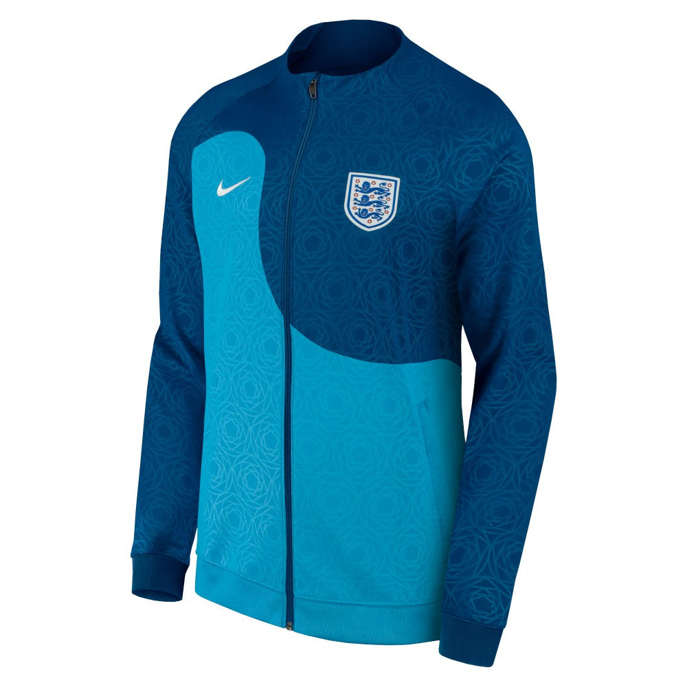 England Women's National Team Men's 2003 Academy Pro Anthem Raglan Performance Full-Zip Jacket Blue - Nike