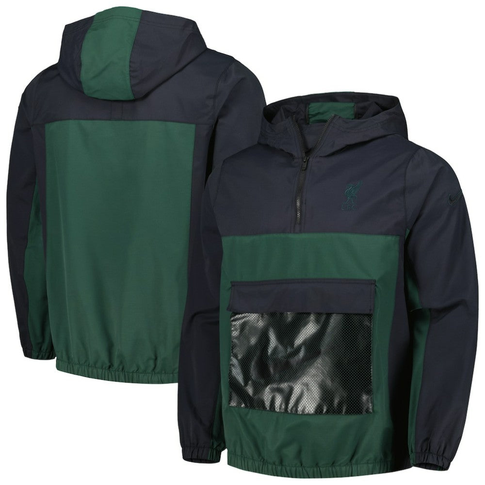 Liverpool Anorak Hoodie Quarter-Zip Jacket Green - Nike