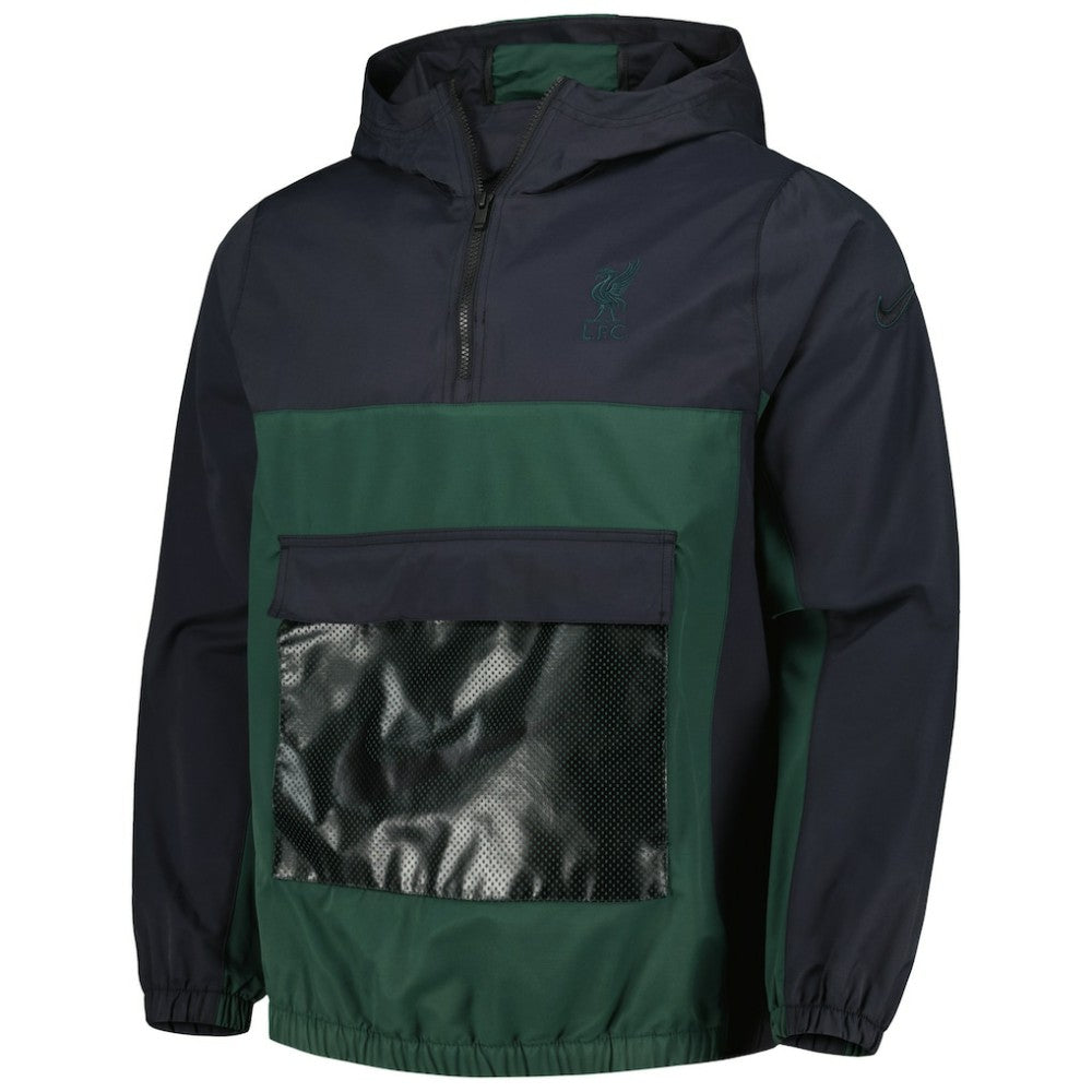Liverpool Anorak Hoodie Quarter-Zip Jacket Green - Nike