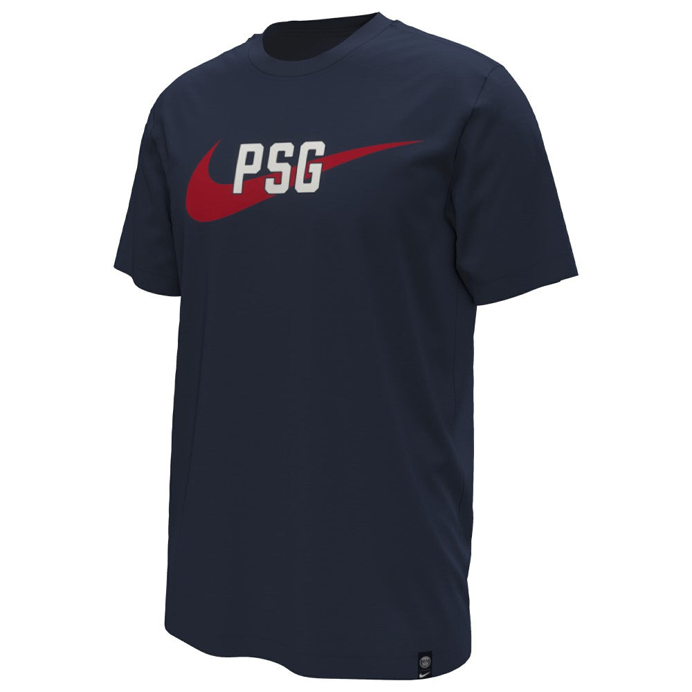 Paris Saint-Germain Swoosh T-Shirt Navy - Nike Discount