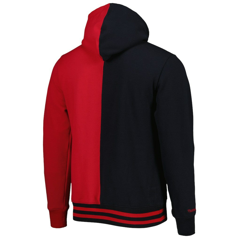 Philadelphia 76ers Big & Tall Hardwood Classics Split Pullover Hoodie Black/Red | Mitchell & Ness discount