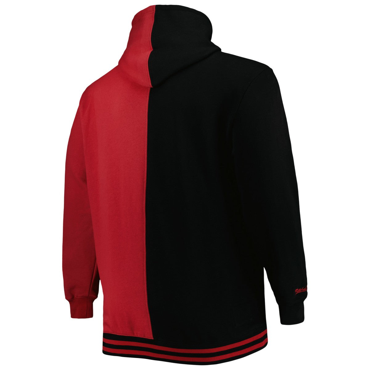Miami Heat Hardwood Classics Big & Tall Hardwood Classics Split Pullover Hoodie Black/Red | Mitchell & Ness for sale