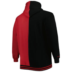 Miami Heat Hardwood Classics Big & Tall Hardwood Classics Split Pullover Hoodie Black/Red | Mitchell & Ness for sale