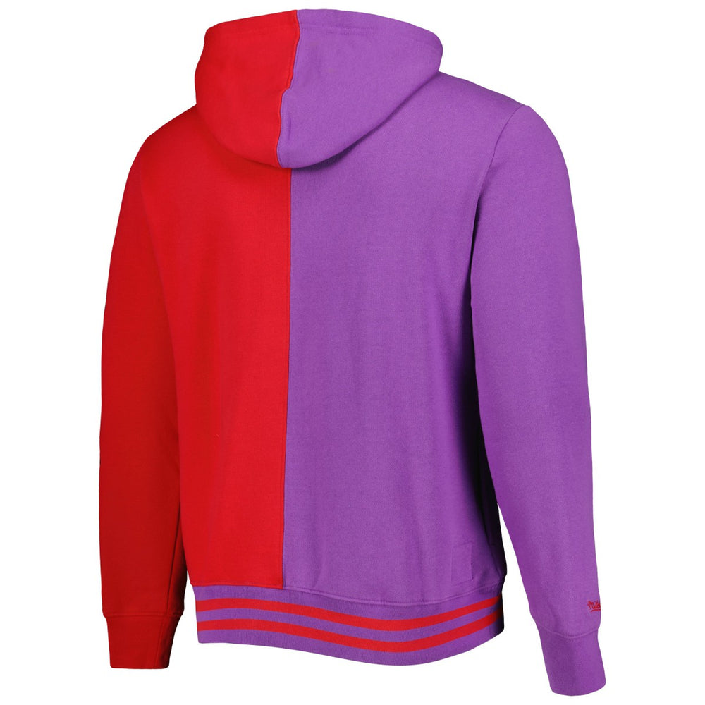 Toronto Raptors Big & Tall Hardwood Classics Split Pullover Hoodie Purple/Red | Mitchell & Ness online