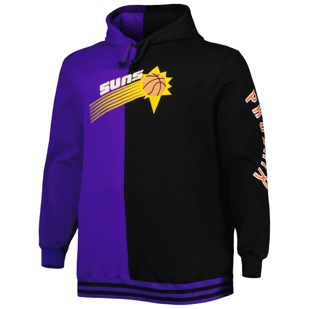 Phoenix Suns Big & Tall Hardwood Classics Split Pullover Hoodie Purple/Black | Mitchell & Ness discount